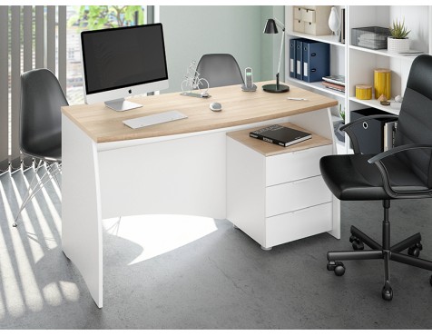 Escritorio Argon Roble Canadian Blanco Artik