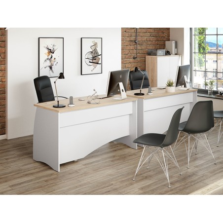 Escritorio Argon Roble Canadian Blanco Artik