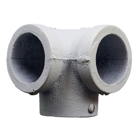 Conector Angular 3 Tubos Blanco Ferro System