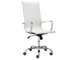Silla Oficina Giratoria Símil Piel Blanca