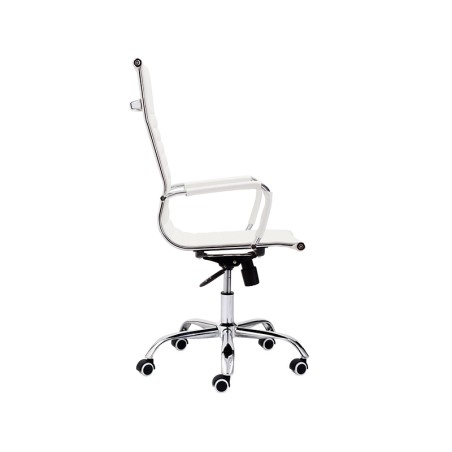 Silla Oficina Giratoria Símil Piel Blanca