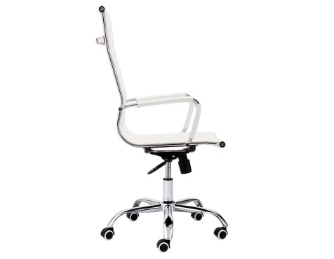 Silla Oficina Giratoria Símil Piel Blanca