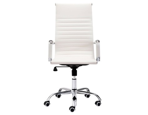 Silla Oficina Giratoria Símil Piel Blanca