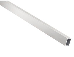 Tubo Rectangular Aluminio Anodizado Plata