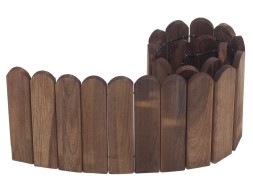 Bordura Jardín Liloux De Madera Marrón