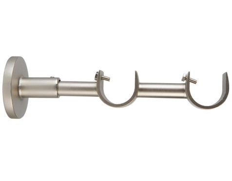 Soporte Doble Cortina Plata Eclectic