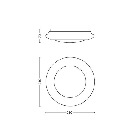 Plafó Led Philips Cinnabar Blanc Llum Freda