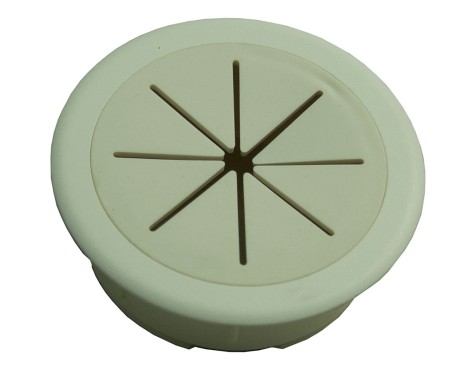 Tapa Pasacables De Goma Blanca (1un)