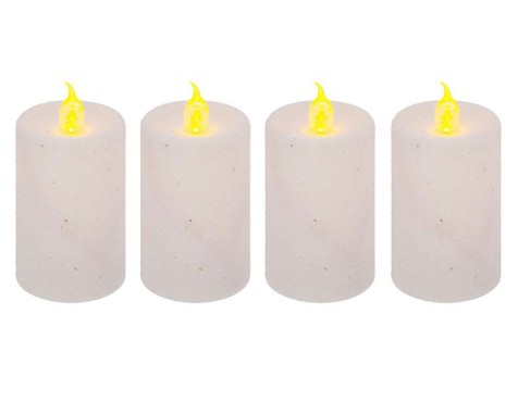 Espelma Led Decorativa Blanca (4un)