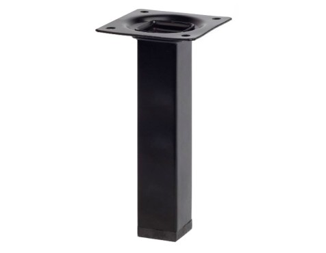 Pata Mueble Acero Cuadrada Negra 25X25X150Mm