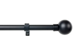 Barra Cortina Extensible Kit Esfera Negre
