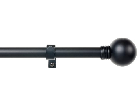Barra Cortina Extensible Kit Esfera Negre