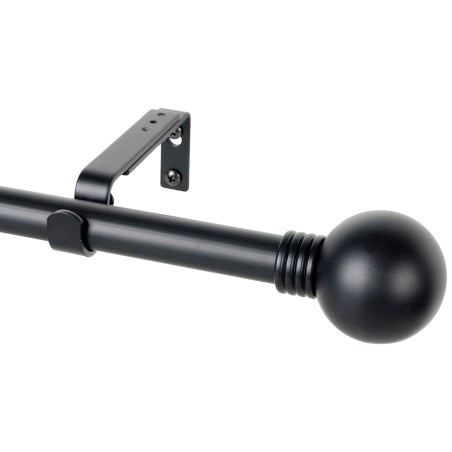 Barra Cortina Extensible Kit Esfera Negre