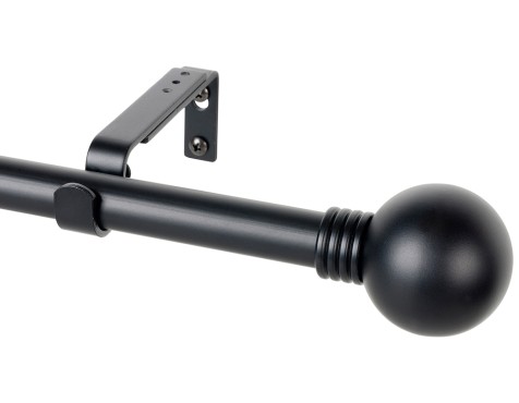 Barra Cortina Extensible Kit Esfera Negre