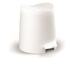 Papelera Baño Con Pedal Blanca