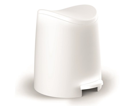 Papelera Baño Con Pedal Blanca