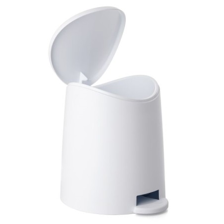 Papelera Baño Con Pedal Blanca