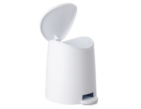 Papelera Baño Con Pedal Blanca