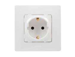 Base Enchufe Schuko Legrand Niloé Blanco
