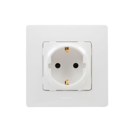 Base Enchufe Schuko Legrand Niloé Blanco