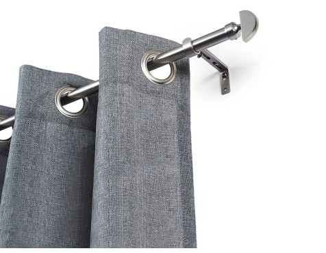 Kit Barra Extensible Cortina Semicercle Plata