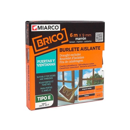 Burlete Caucho Tipo E Marrón