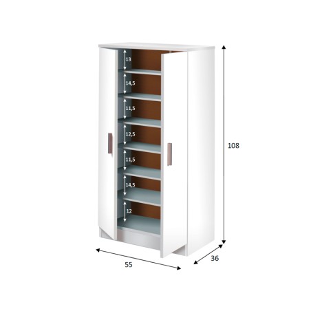 Mueble Zapatero Basic 6 Estantes Blanco