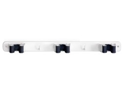 Colgador Escobas Triple Blanco