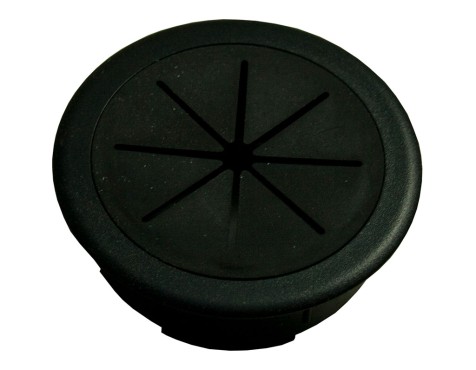Tapa Pasacables De Goma Negro (1un)