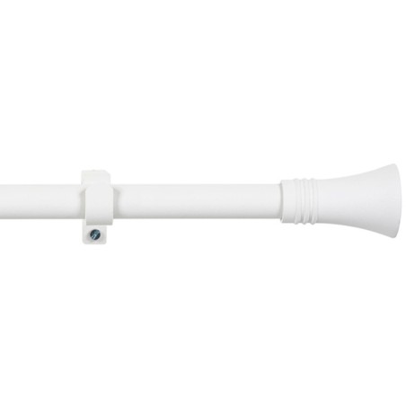 Barra Cortina Extensible Kit Con Anella Blanca