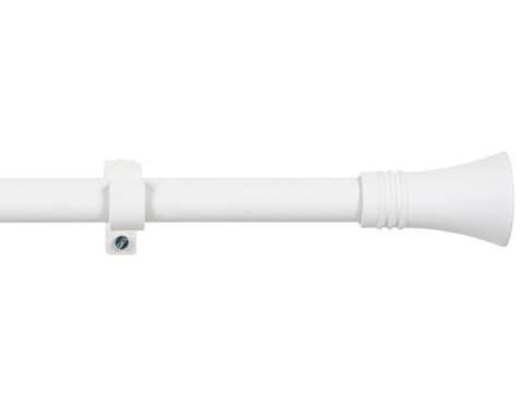 Barra Cortina Extensible Kit Con Anella Blanca