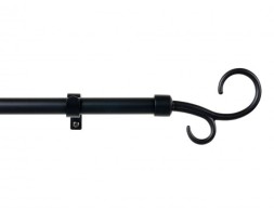 Barra Cortina Extensible Doble Bàcul Negre
