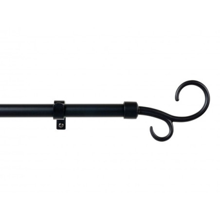 Barra Cortina Extensible Doble Bàcul Negre