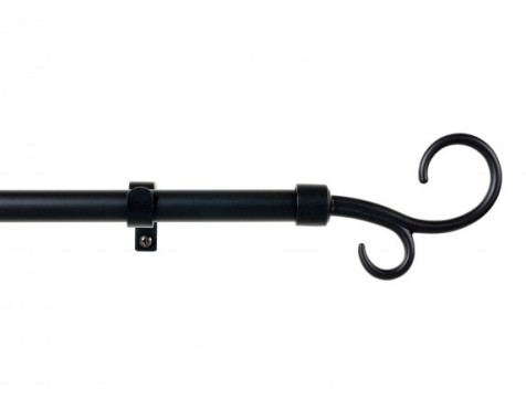 Barra Cortina Extensible Doble Bàcul Negre