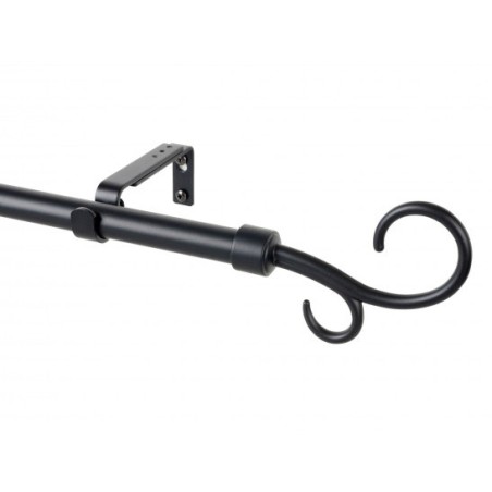 Barra Cortina Extensible Doble Bàcul Negre