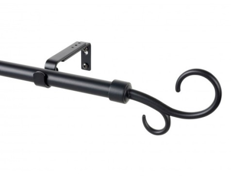 Barra Cortina Extensible Doble Bàcul Negre