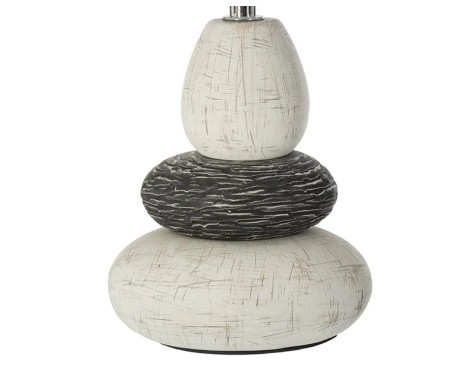 Lámpara De Mesa Cerámica Clary Blanca