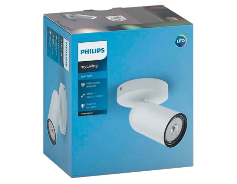 Focus Led Philips Pongee Blanc