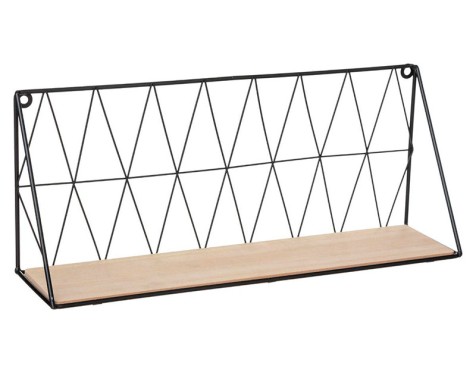 Prestatge De Paret Archi Metall Negre I Mdf