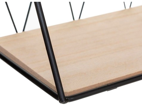 Prestatge De Paret Archi Metall Negre I Mdf