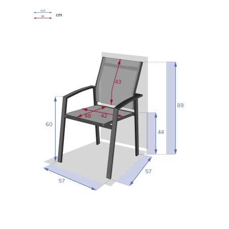 Silla Jardín Apilable Axiome Taupé