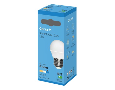 Bombilla Led Esférica Garza Luz Fría