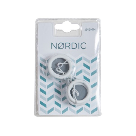Anelles Cortina Metàl·Liques Blanques Nordic (8un)
