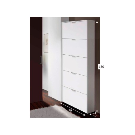 Mueble Zapatero Maelys 5 Trampones Blanco