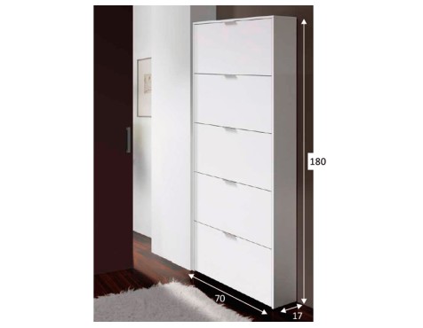 Mueble Zapatero Maelys 5 Trampones Blanco