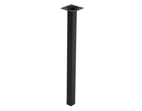 Pata Mueble Acero Cuadrada Negra 25X25X400Mm