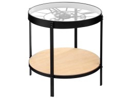 Mesa Auxiliar Salón Con Reloj Integrado