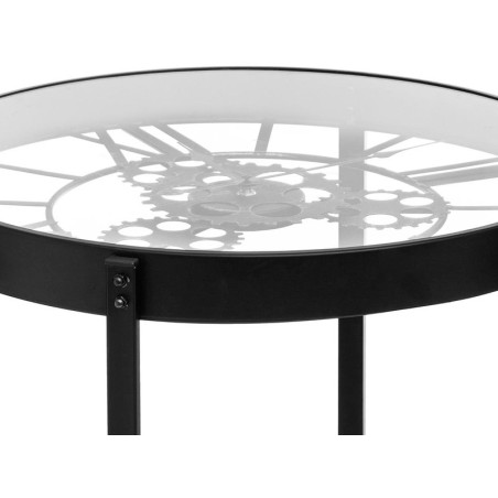Mesa Auxiliar Salón Con Reloj Integrado