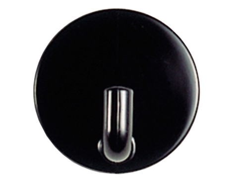 Colgador Adhesivo Circular Negro (2un)