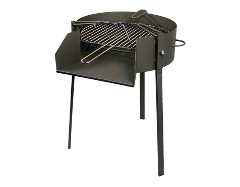 Barbacoa Redonda Con Soporte Paellero